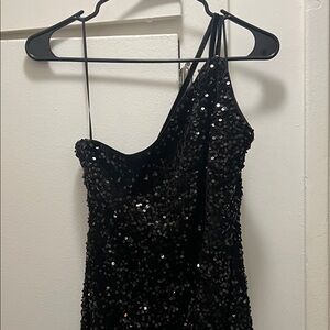 Fashion Nova Black Sequin Dress